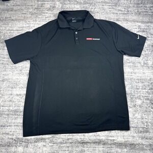 Nike Polo Men's Black Craftsman Short Sleeve Collared Shirt Embroidered XL